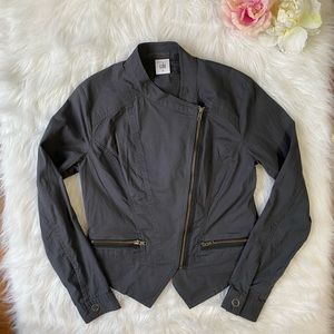 CAbi Jacket zippers Blue Black Small